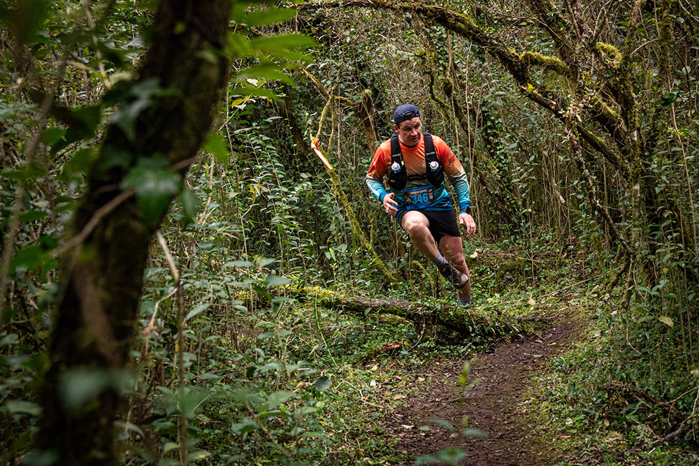 Runner participating in Villa Serrana Trail, a One Hundred Candidate Event